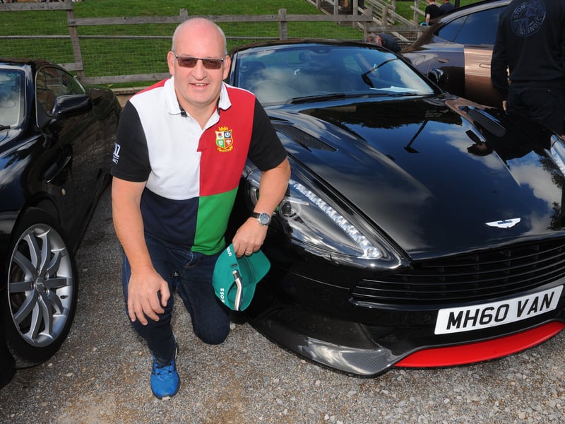 Mark Hallows of Sheffield with his Aston Martin Vanquith