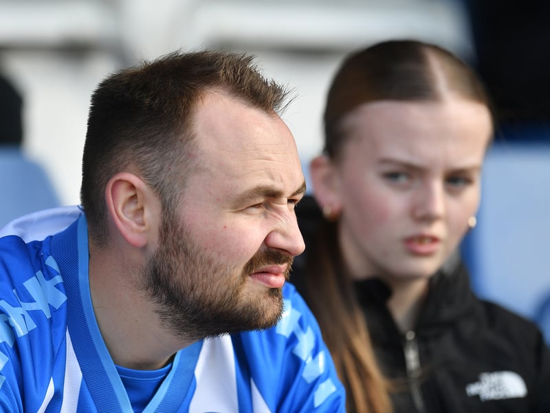 Hartlepool fans during the Hartlepool United  1-0 victory over Woking Picture by FRANK REID