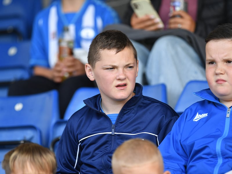 Hartlepool fans during the Hartlepool United  1-0 victory over Woking Picture by FRANK REID