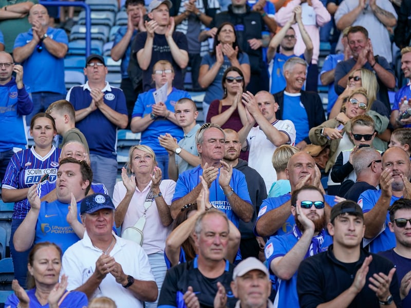 Brilliant pictures of Portsmouth faithful paying tribute to Alan Knight and roaring side on against Cardiff City