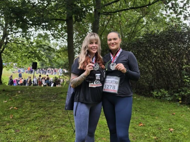 Sisters complete the race together