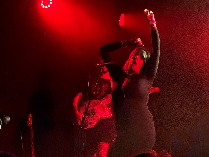 Mandy, Indiana headlined La Belle Angele, with singer Valentine Caulfield calling out the epidemic of male violence against women.