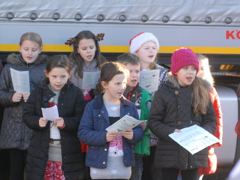 The Operation Christmas Child lorry was pictured leaving for Belarus in 2010 with pupils from St Aloysius giving it a festive farewell.