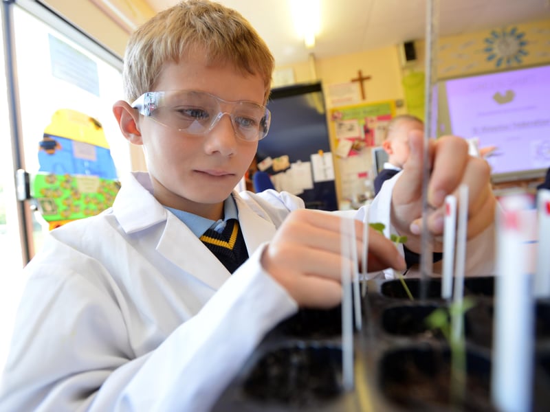 In 2016, youngsters from St Aloysius spent six weeks nurturing and growing salad leaf rocket from two batches of seeds.
One of the packs had spent time on the international space station.
Here is pupil Callum Harrison taking a role in the project.