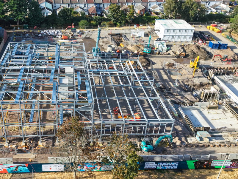 Considerable progress is being made at Bransbury Park. 

Picture: My Portsmouth By Drone 