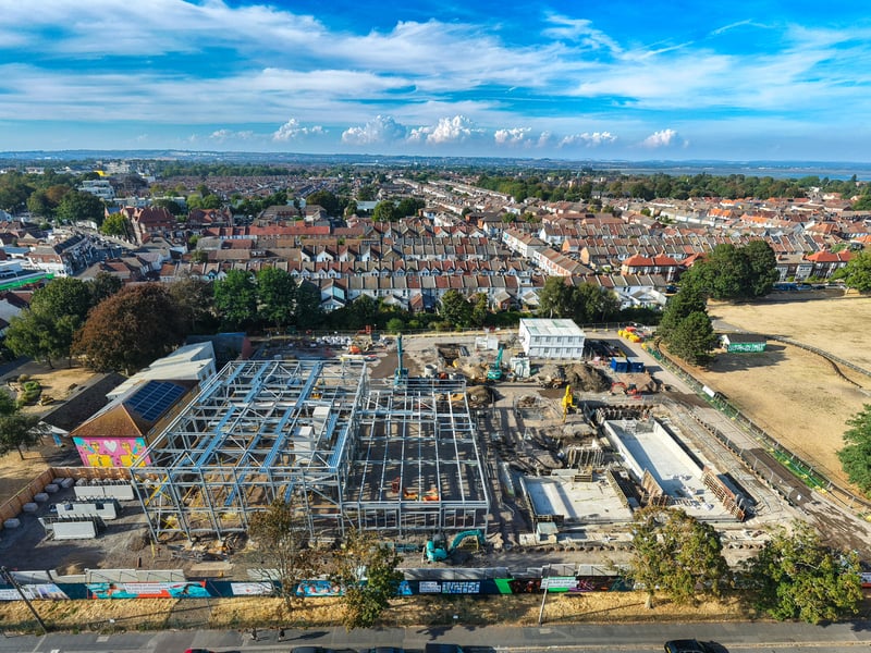 Considerable progress is being made at Bransbury Park. 

Picture: My Portsmouth By Drone