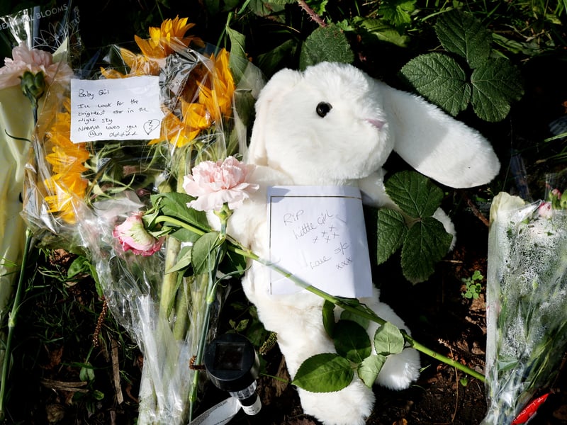Tributes left in woodland at the Wyrley and Essington nature reserve