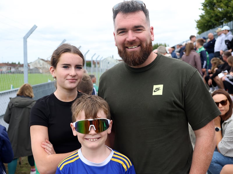 Barry, Lauren and Freddie Hartnett  watching Ballybrown v Monaleen 