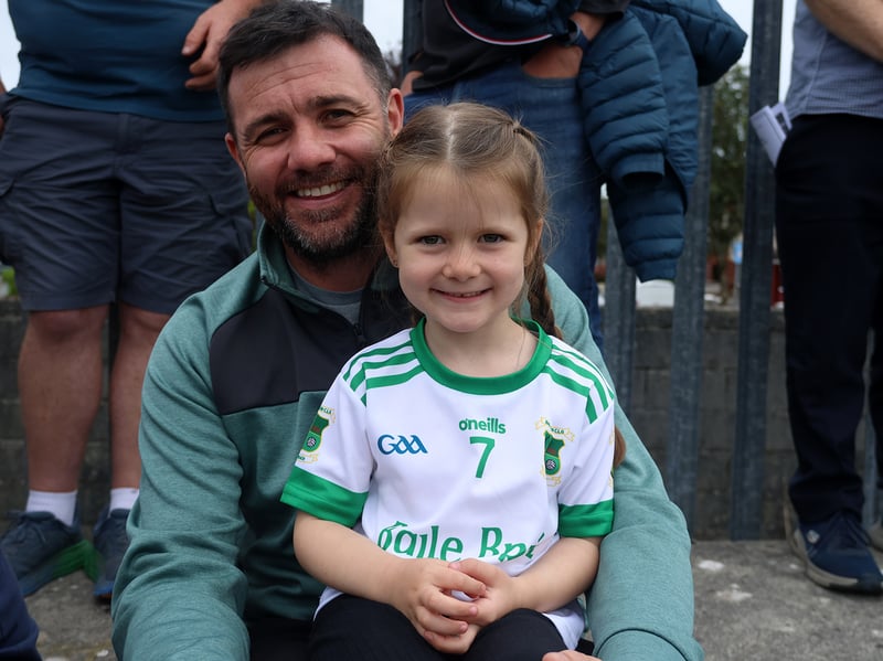 Evan and Freya Loftus enjoying the Ballybrown versus Monaleen game in Claughaun