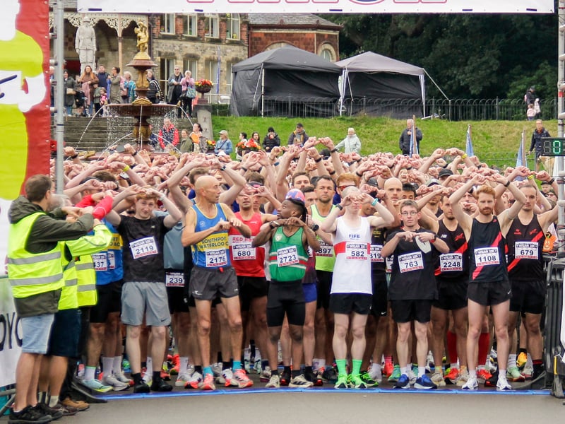 Runners do the Joining Jack salute. Picture: AM Standish