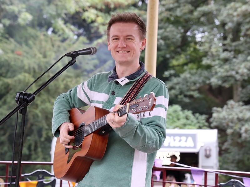 Shaun Chipp on his guitar.