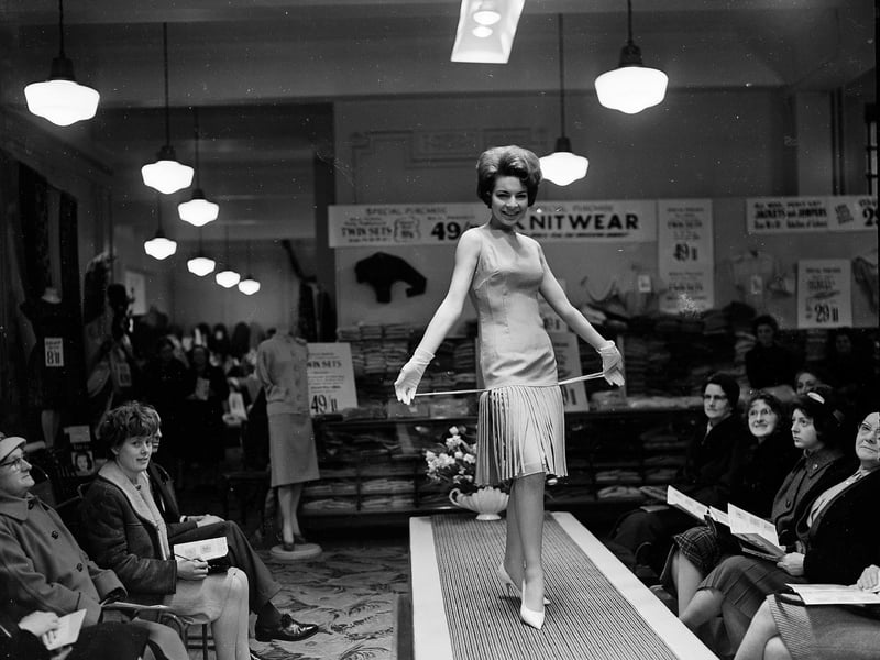 A mannequin parade and fashion show at JR Allan's Department Store, on North Bridge, in March 1962.