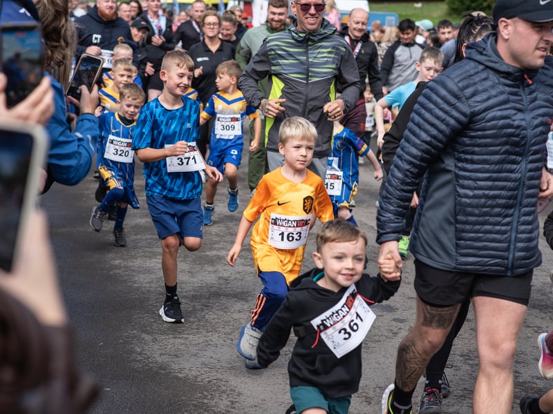 Supporters watched the children run. Pic: Gavin Keith Hough