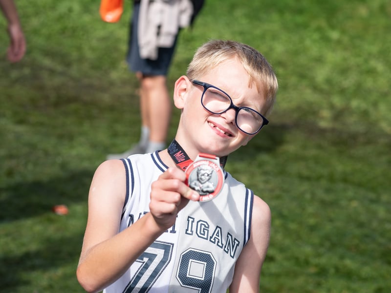Proudly showing off his medal. Pic: Gavin Keith Hough