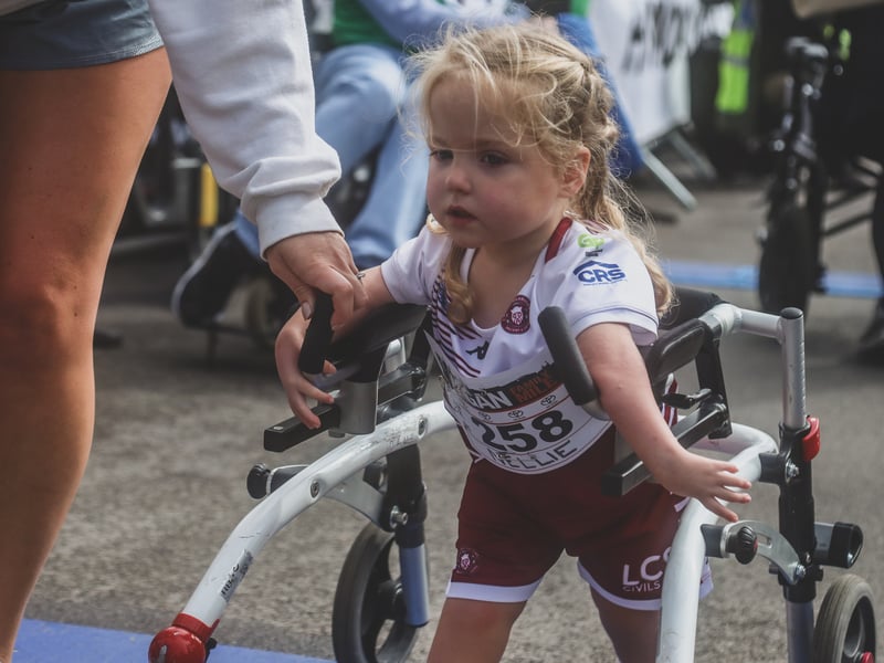 This plucky youngster was determined to finish. Pic: Michelle Charnock Photographer