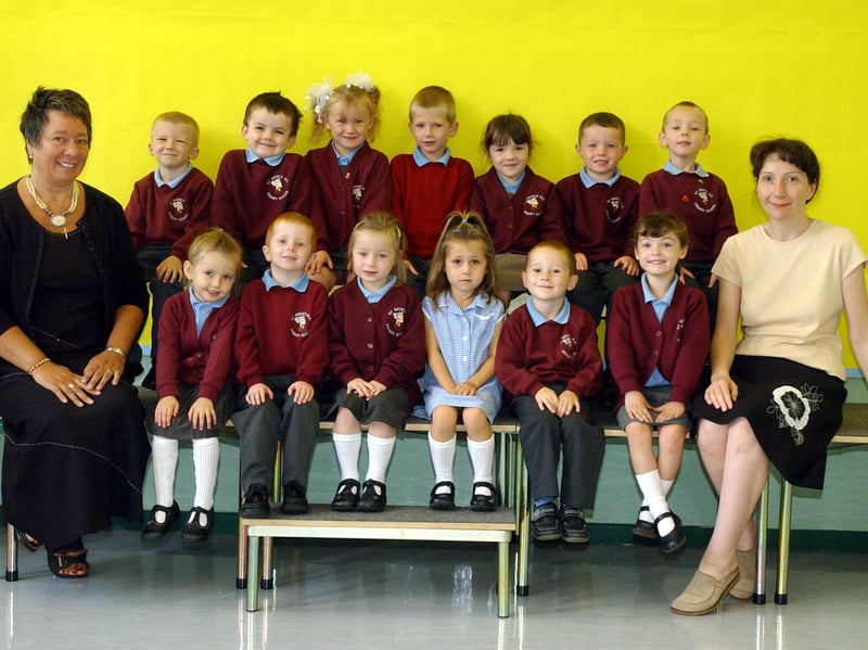 It's St Bede's RC Primary School and here is the class of Mrs McConville and Mrs Stephenson.