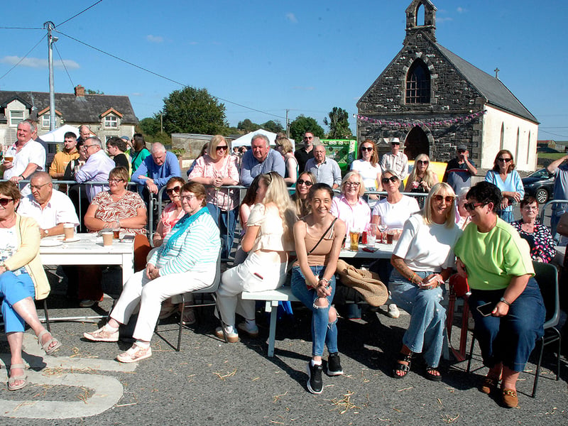 A section of the large crowd enjoying the dancing at the crossroads in Knock village. Photo: PJ Wright