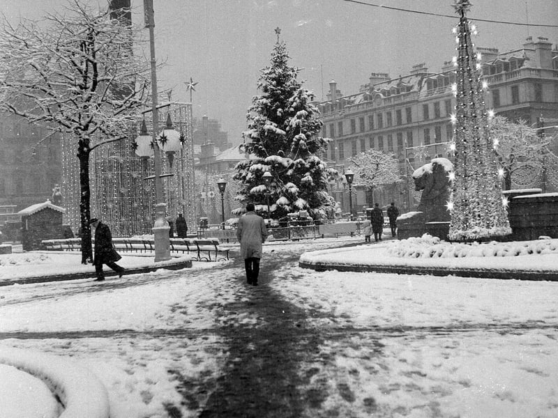 A snowy George Square in December 1962.
