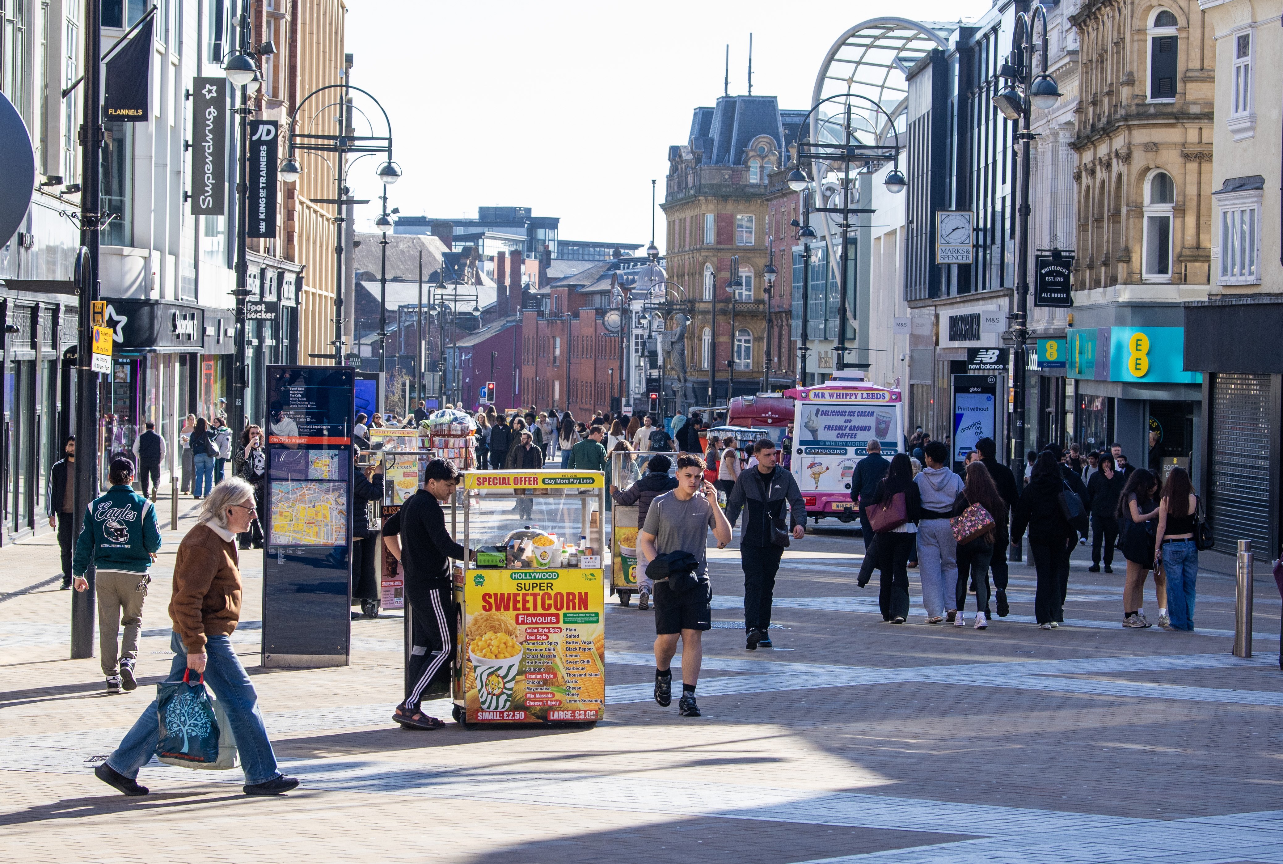 Leeds City Centre recorded 477 theft from the person offences between July 2025 and June 2026.
