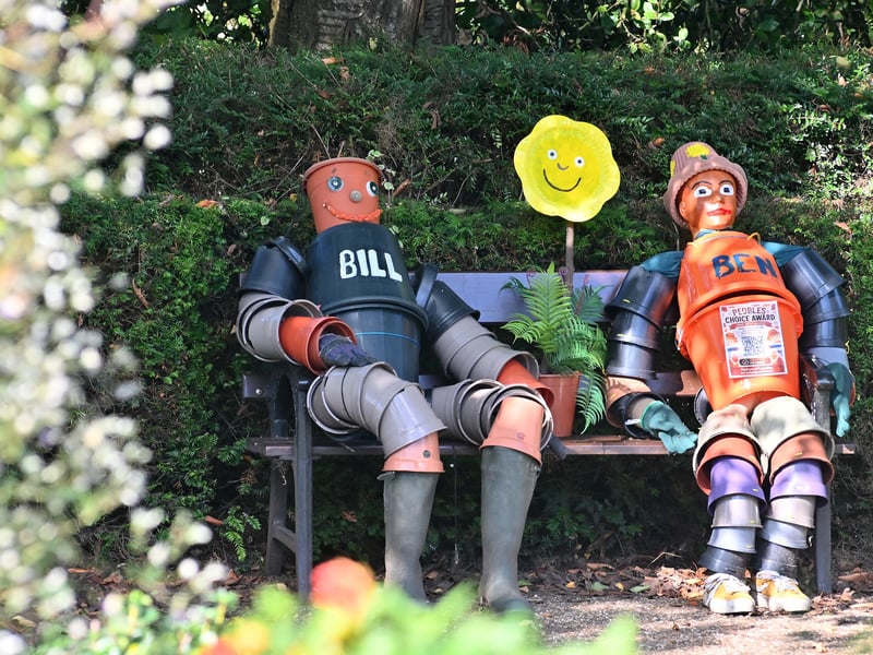 Bill & Ben in the Millennium Garden at St Andrews Church.