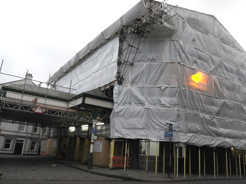 Wigan Wallgate railway station was being refurbished