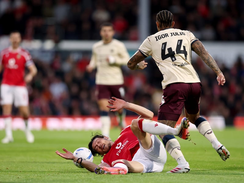 A very strong first half on debut, looking composed and settled in possession, while offering a presence. But drawn out of position for the goal and made a couple of mistakes as he tired in the second half.