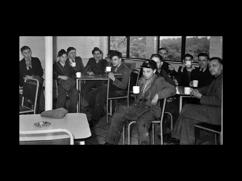 A 1951 view of the canteen at Valley Pit at Hednesford. "The entrants have use of a modern canteen which is divided into two sections - one for the men who have just finished a shift, and the other for trainees who have bathed and changed into civilian clothes."