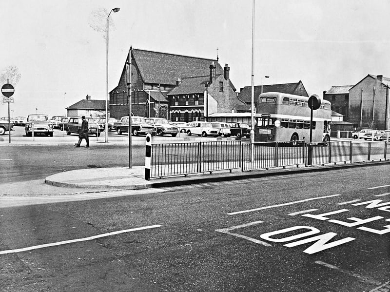 A solitary double-decker sits in the background of Thornley Street in May 1969, where local council chiefs found themselves under fire over public spending. Critics accused the authority of wasting ratepayer money on upgrading a bus terminus that saw practically no scheduled bus traffic. Municipal leaders defended the project by revealing future plans to repurpose the freshly surfaced location into additional car parking spaces, servicing the growing number of commuters driving into Wolverhampton town centre. Do you remember the controversial Thornley Street bus terminus back in 1969, or did you ever park your car there?