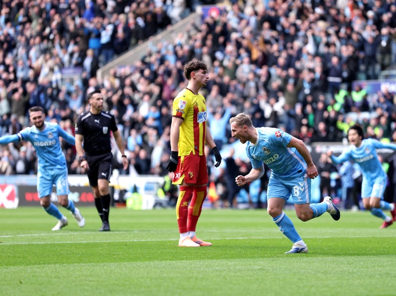 The 31-year-old midfielder departed Coventry City following their Championship title triumph.