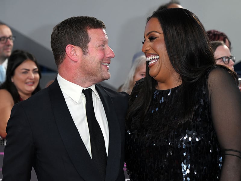 Presenting duo Dermot O'Leary and Alison Hammond on their way into the ceremony.