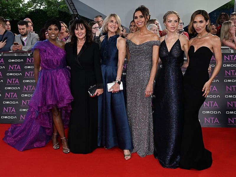 Kelle Bryan, Coleen Nolan, Kaye Adams, Christine Lampard, Katie Piper and Myleene Klass attend the National Television Awards 2026.