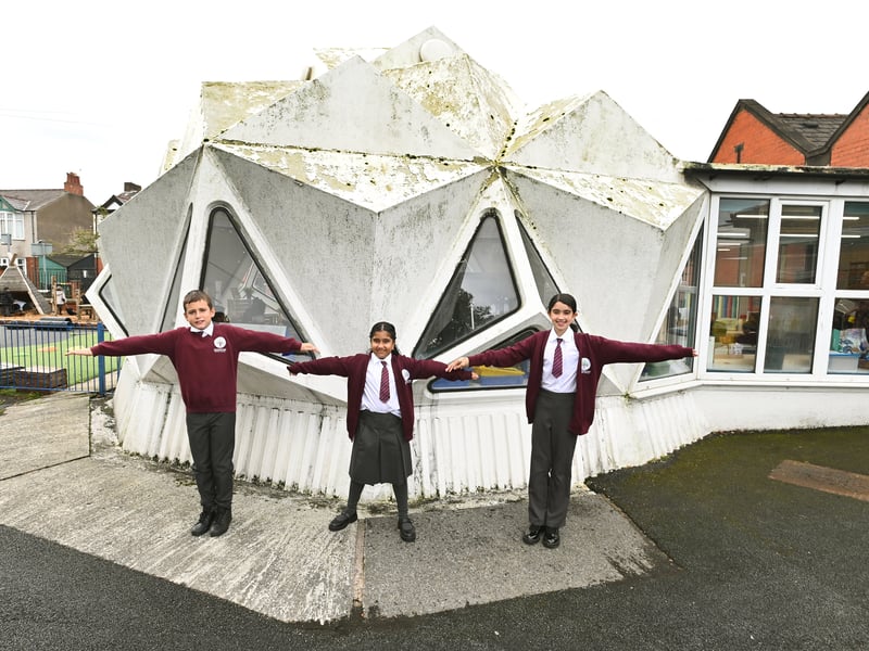 Pupils at Kennington Primary School, Fulwood, prepare to welcome members of the public to see their plastic classroom, The Bubble, as part of Heritage Open Days.