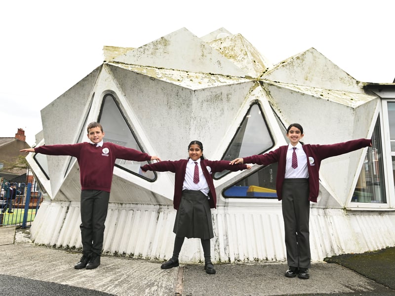 Pupils at Kennington Primary School, Fulwood, prepare to welcome members of the public to see their plastic classroom, The Bubble, as part of Heritage Open Days.