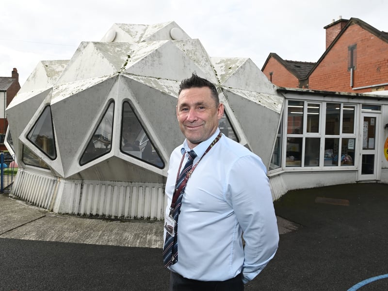 Headteacher Simon Pritchard at Kennington Primary School, Fulwood, prepares to welcome members of the public to see their plastic classroom, The Bubble, as part of Heritage Open Days.
