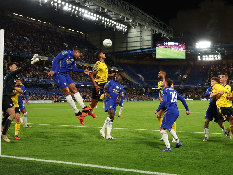 6 - Great early block to deny Estevao a clear shot on goal. On his heels when Welbeck made it 4-2.
