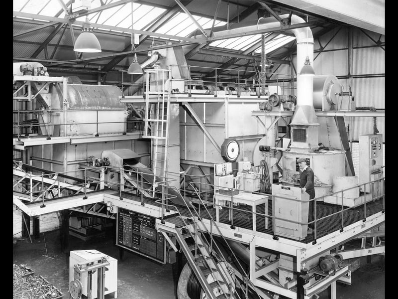 Mr Levi Pascal takes charge of the controls at the sand plant inside Walsall's historic Chamberlin & Hill castings factory in 1963. The image highlights the sheer scale of the automated equipment needed to prepare moulding sand for iron casting. A staple of the town’s foundry sector, Chamberlin & Hill relied on skilled operators like Mr Pascal to keep the production lines running smoothly and supply high-quality ironwork across the Black Country. Did you or anyone in your family work at Chamberlin & Hill or in the local foundry trade during the 60s?