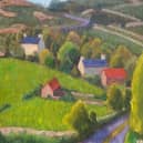 Farmland in Spring, by Noelle Angley, one of pieces being shown. 