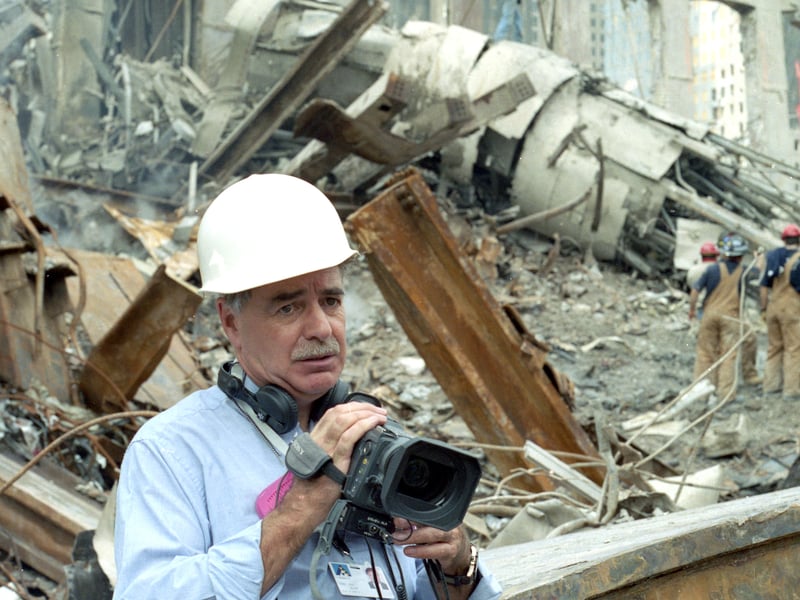 Paul captured one of the closest angles of the South Tower's collapse.