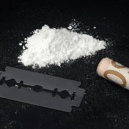 White powder alongside fifty euro note