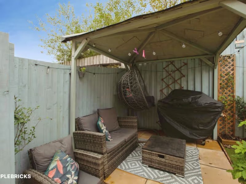 A closer look at the covered patio