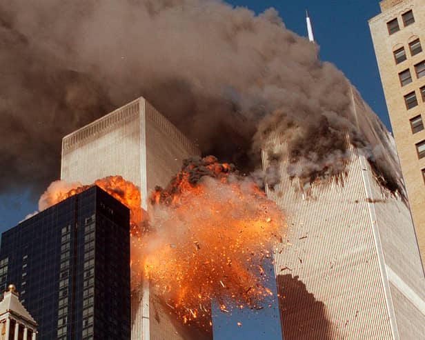 Two airliners struck the World Trade Centre in New York City as part of the co-ordinated attacks that killed nearly 3,000 people (AP)
