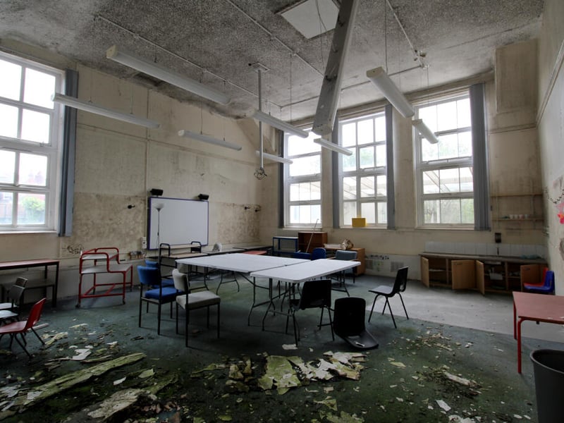 Eerie photos show the remains of Sheffield's former Tinsley Infant School, in Siemens Road, 12 years after it shut for good. The dilapidated site has come to market for £325,000.