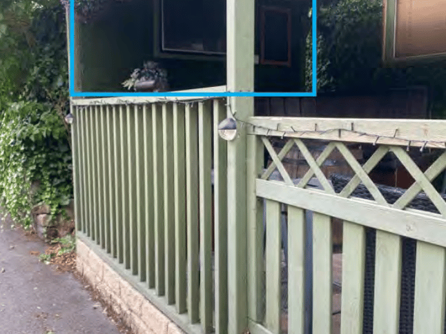 Unauthorised outdoor shelter that had to be removed.