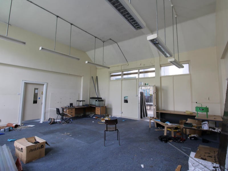 Eerie photos show the remains of Sheffield's former Tinsley Infant School, in Siemens Road, 12 years after it shut for good. The dilapidated site has come to market for £325,000.