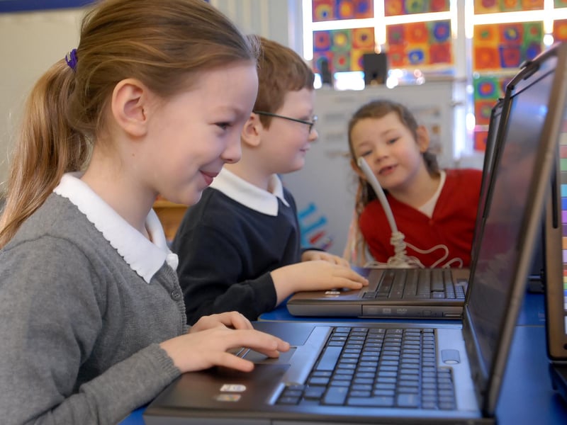 IT skills were on show when the Shields Gazette photographer called in to the school in 2009.
