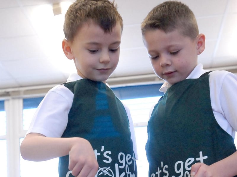 Two pupils who were cooking up a treat in a lesson at Temple Park in 2009. Tell us if you recognise them.