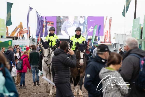 Gardaí on horseback at the Ploughing in Screggan last year