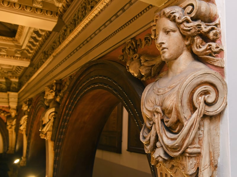 Intricate ceiling detailing