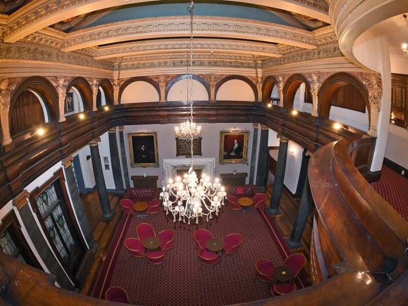 A view from above showcasing the balconies at Castle Grove