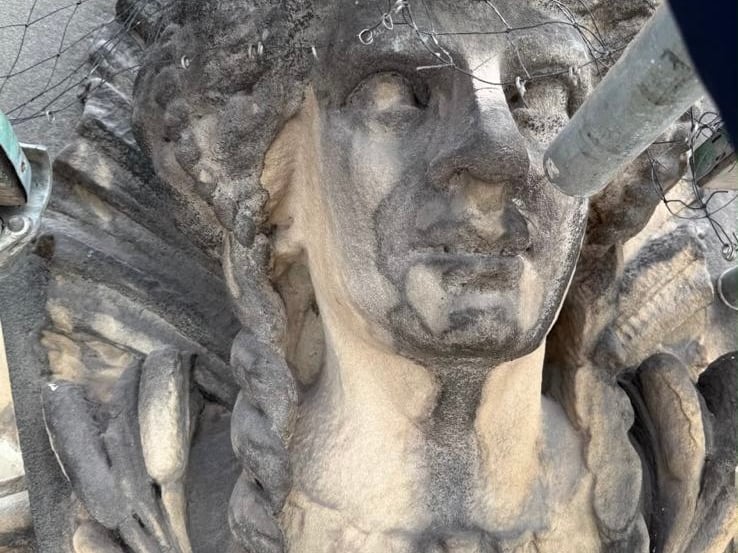 Much of the stone work at the Sheffield Water Works Company building had seen better days